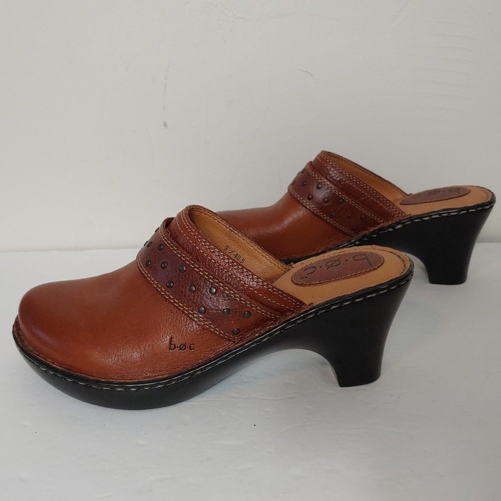BOC Leather Studded Slide Mules